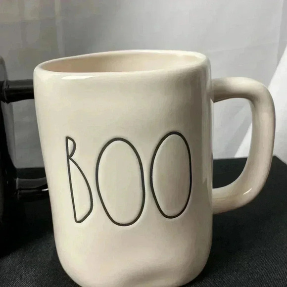 RAE DUNN SET OF 2 HALLOWEEN COFFEE MUGS WICKED WITCH MUG AND BOO MUG - Picture 12 of 14
